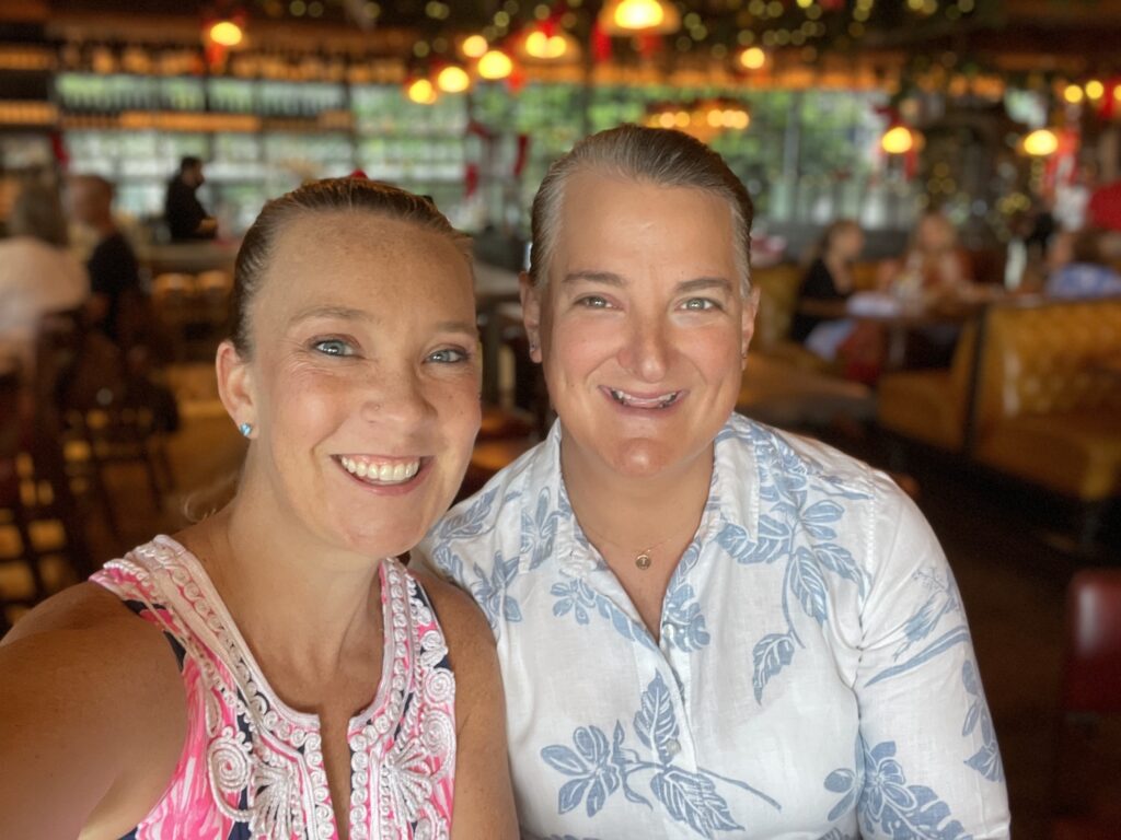 Amy and Ali, lunch at Elisabettas